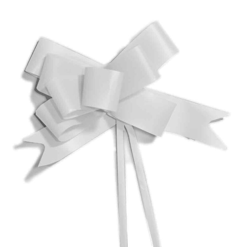 Moños magicos opacos nro 50x50 u. BLANCO