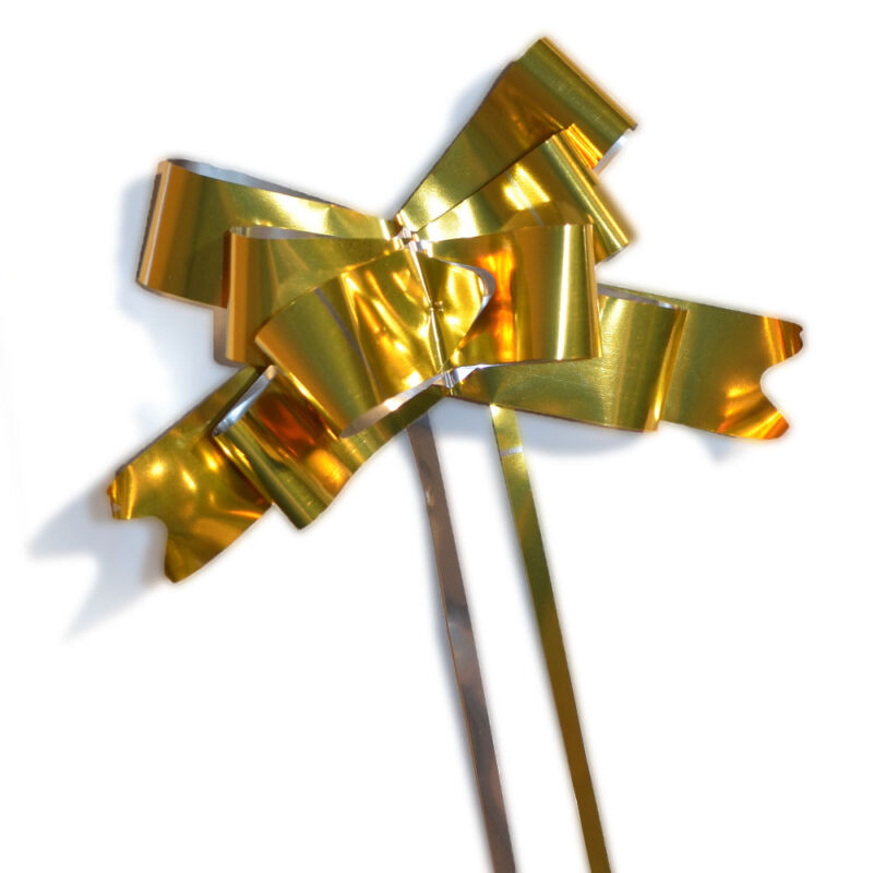 Moños magicos metalizados nro 50x50 u. ORO