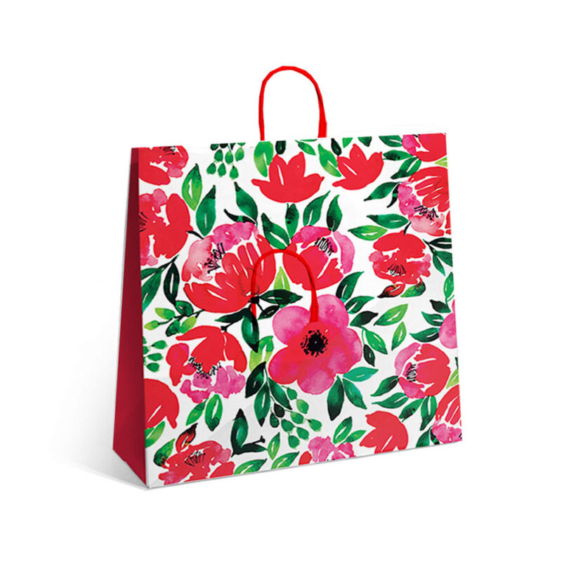 Bolsa Flores Acuarelas 34x17x39 / 36x22x39