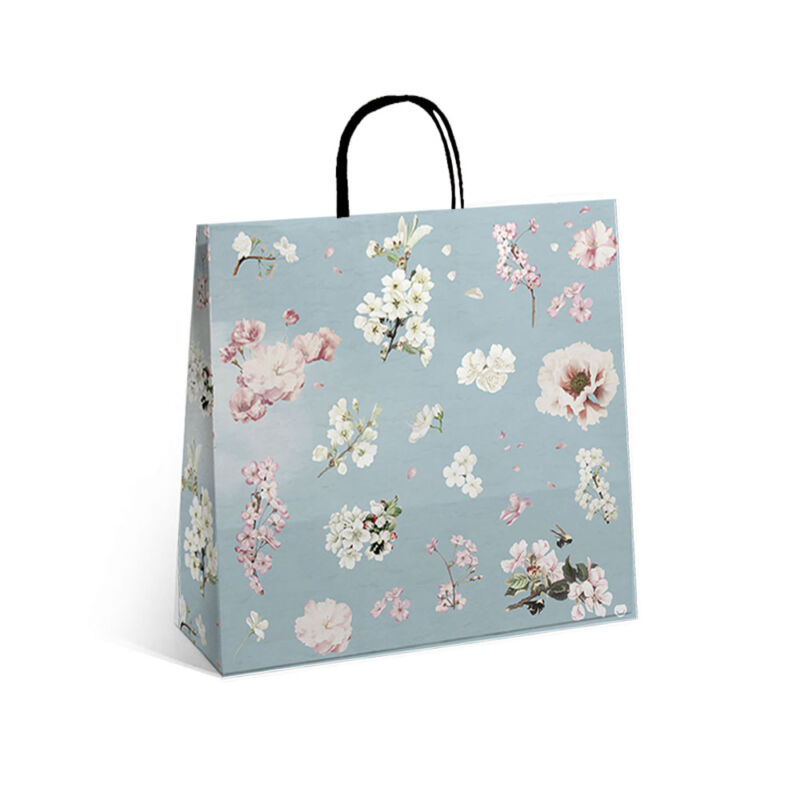 Bolsa Blue Flowers 32x10x30