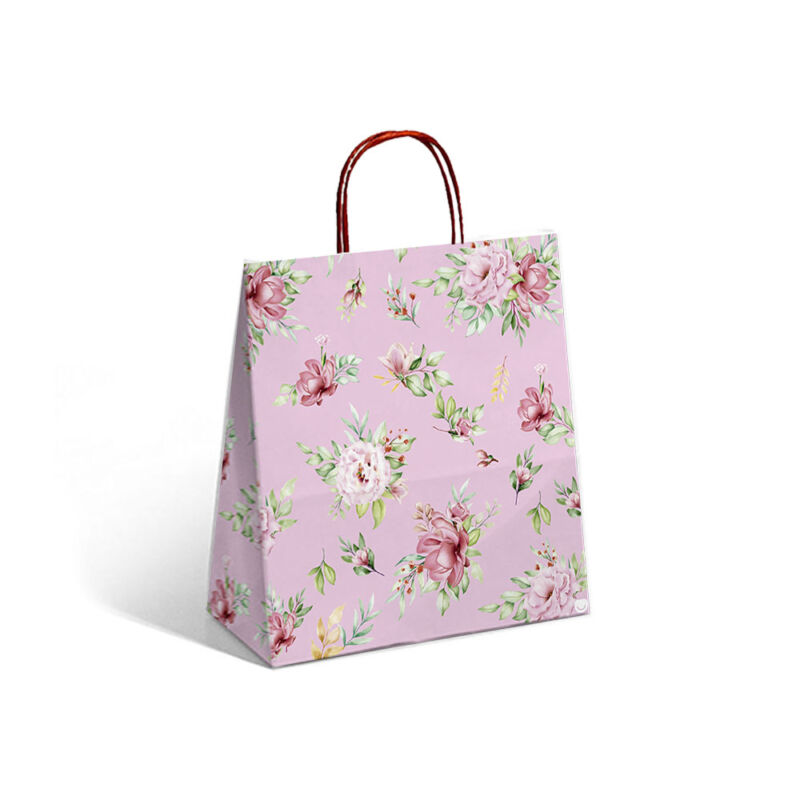 Bolsa Pink Flowers 22x10x24