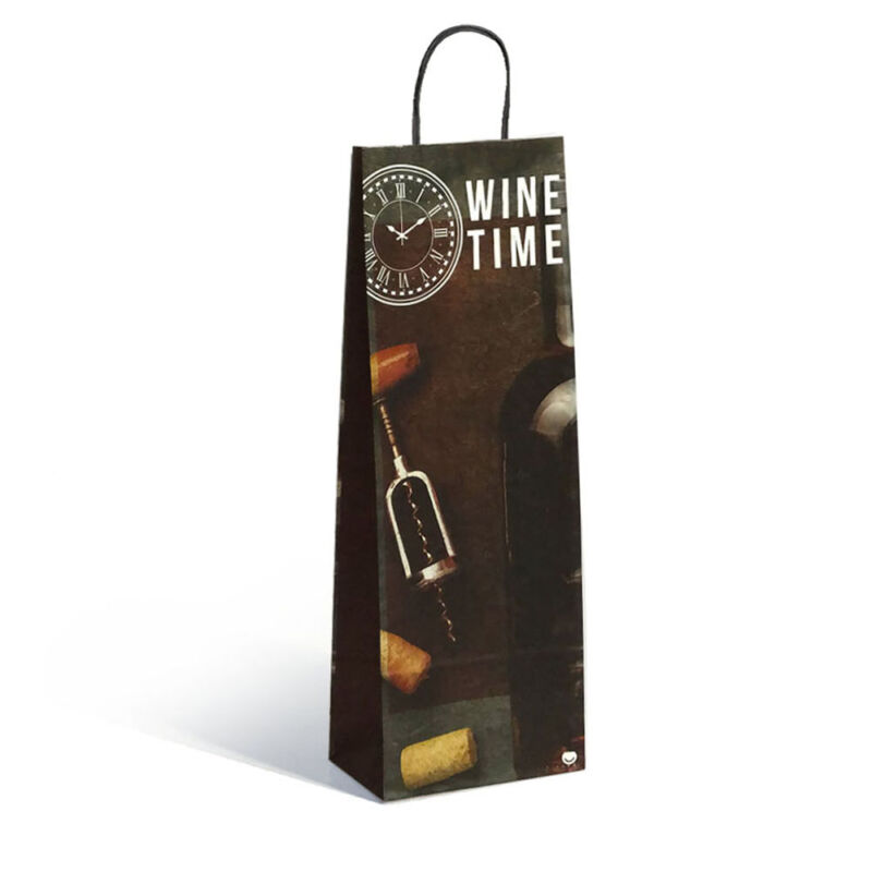 Bolsa Botella Wine Time 14x08x40