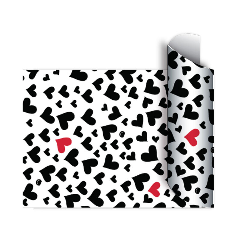 Papel de regalo bobina 40cm x100 Mts - CORAZONES