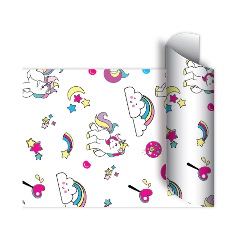 Papel de regalo bobina 40cm x100 Mts - UNICORN