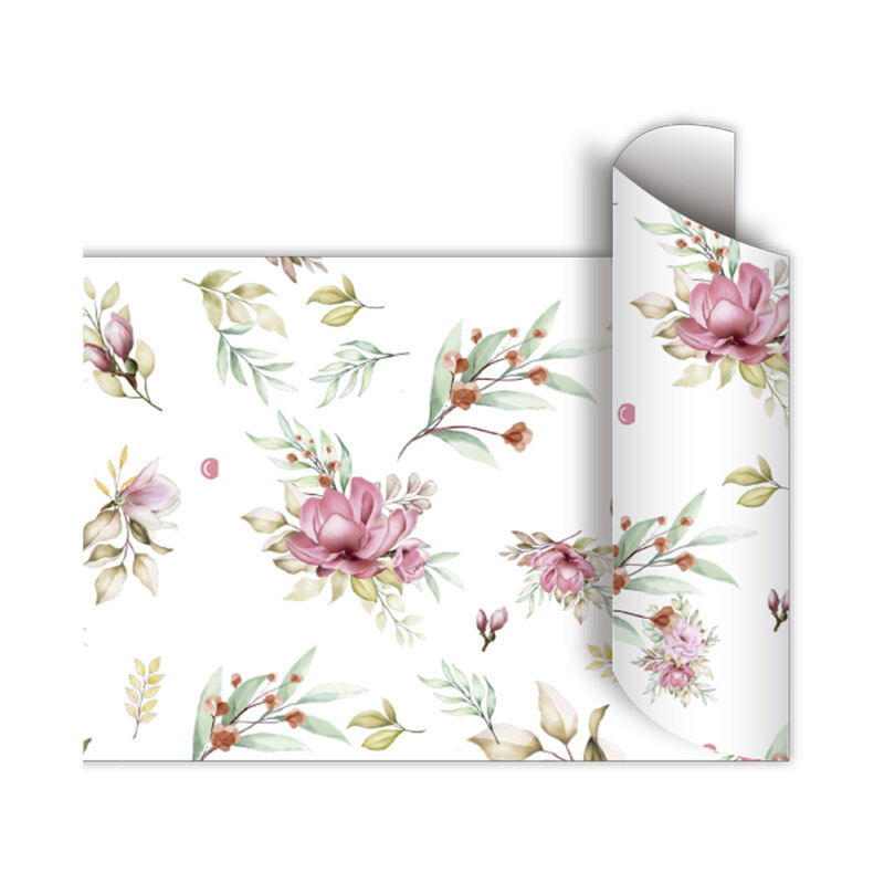 Papel de regalo bobina 60cm x100 Mts - PINK FLOWERS