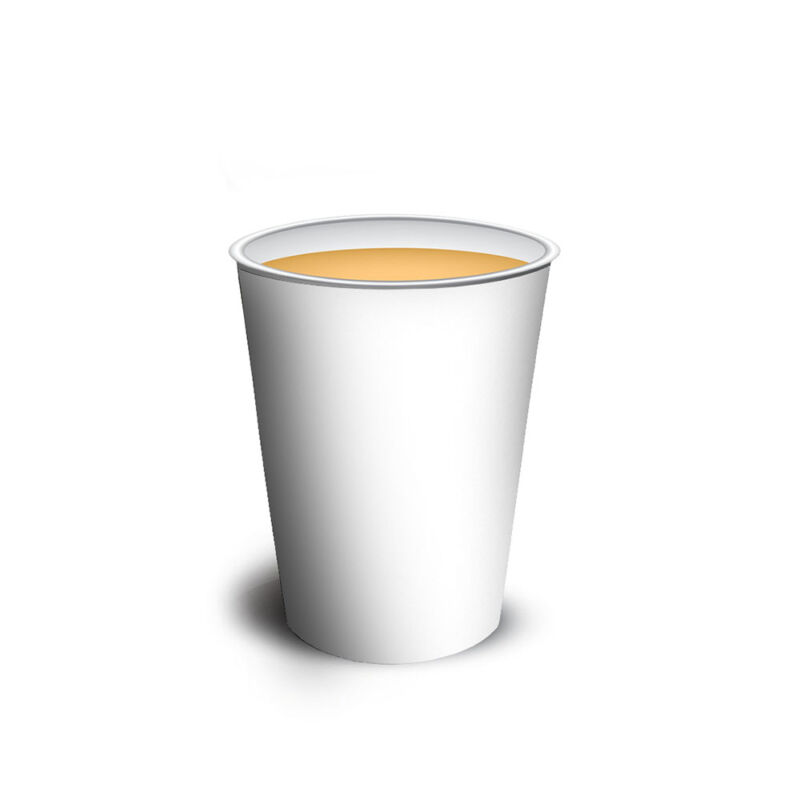 Vaso polipapel 8 oz sin impresion (frio) Bx1000