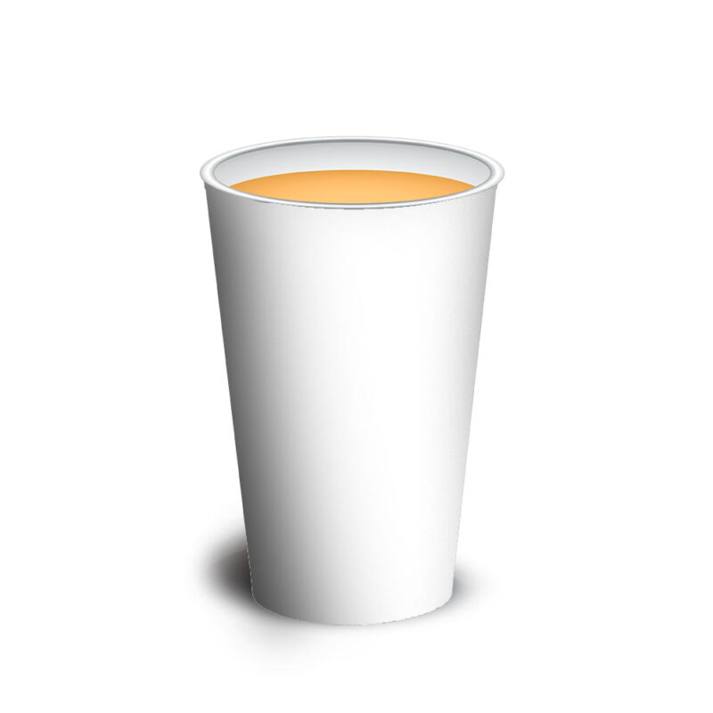 Vaso polipapel 16 oz sin impresion (frio) Bx500
