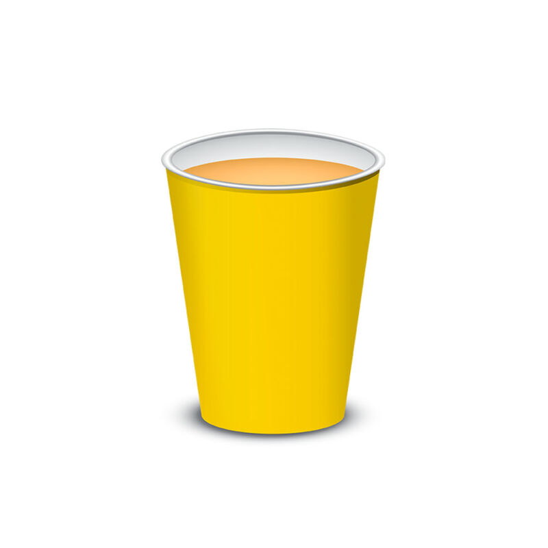Vaso polipapel 8 oz - AMARILLO x10