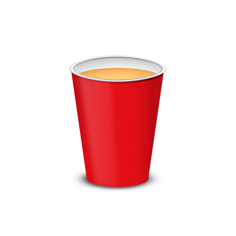 Vaso polipapel 8 oz - ROJO x10