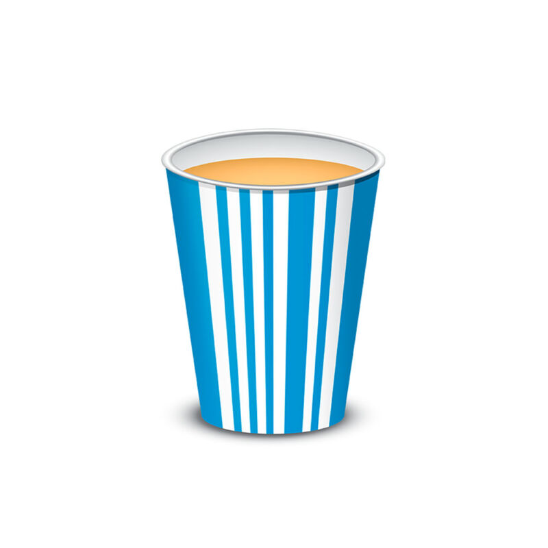 Vaso polipapel 8 oz - AZUL LINES x10