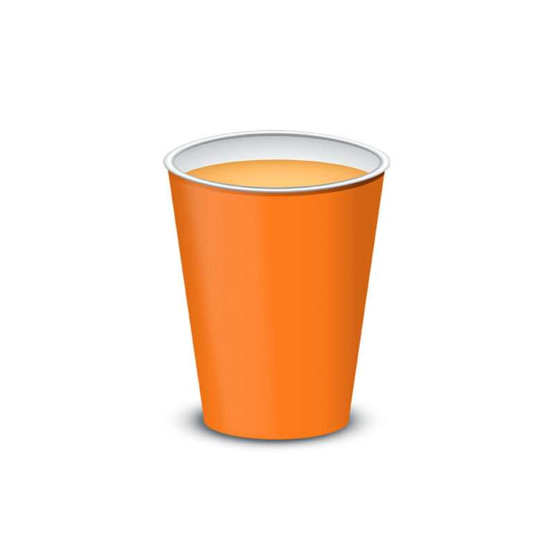 Vaso polipapel 8 oz - NARANJA x10