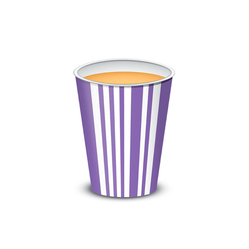 Vaso polipapel 8 oz - VIOLETA LINES x10