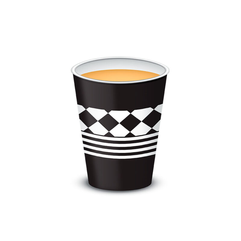 Vaso polipapel 8 oz - BLACK & WHITE x10