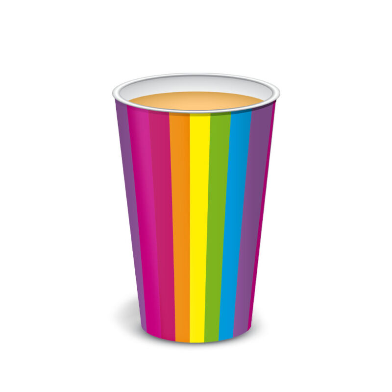 Vaso polipapel 16 oz - RAINBOW x5