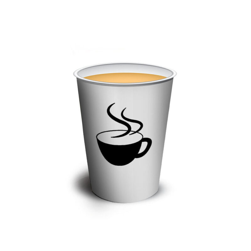 Vaso polipapel 8 oz - COFFEE BLANCO x10