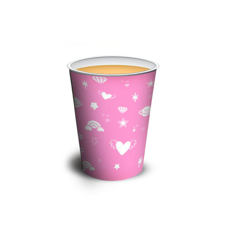 Vaso polipapel 8 oz - FANTASY PINK x10