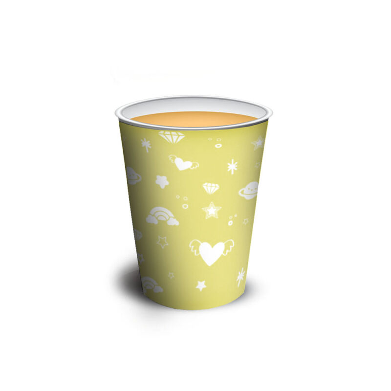 Vaso polipapel 8 oz - FANTASY YELLOW x10