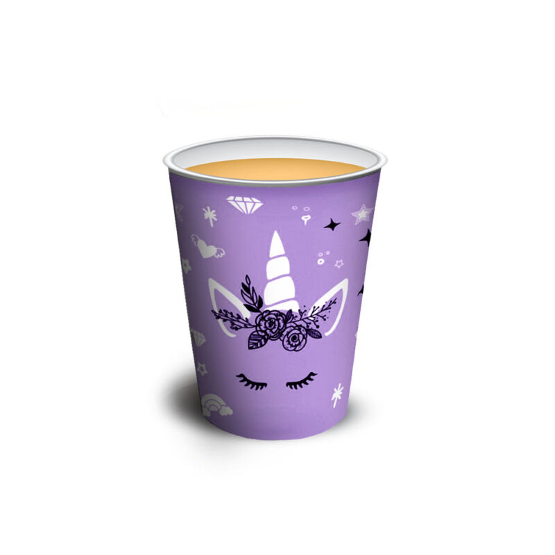 Vaso polipapel 8 oz - UNICORN VIOLET x10