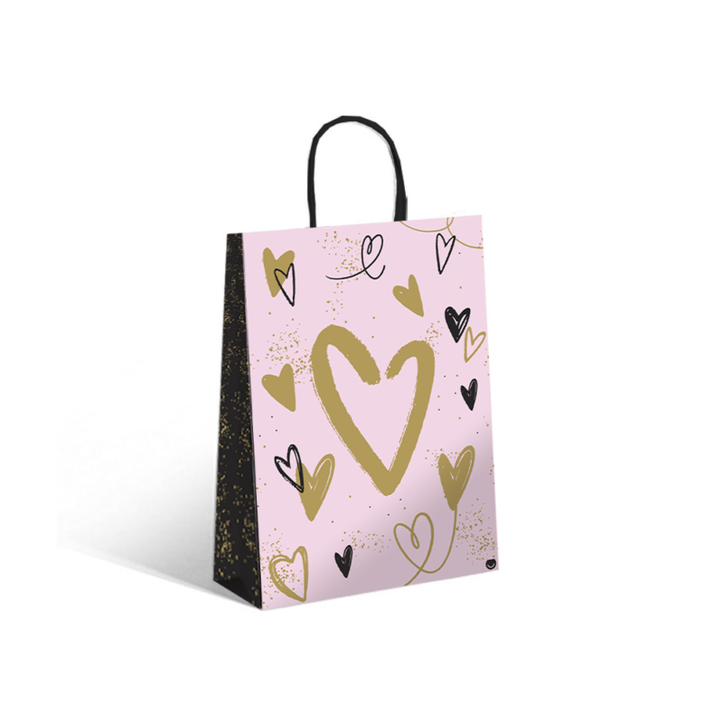 Bolsa Gold Heart 22x10x30