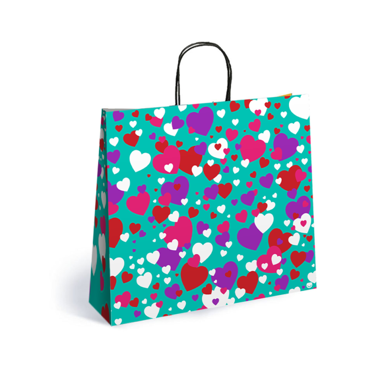 Bolsa Colour Hearts 32x10x30