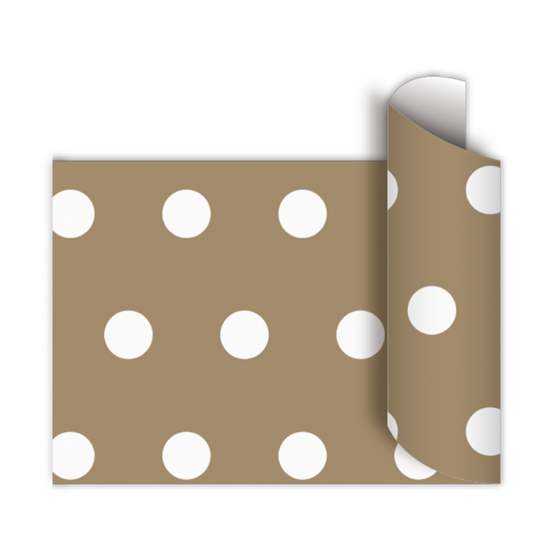 Papel de regalo bobina 40cm x100 Mts - WHITE DOTS