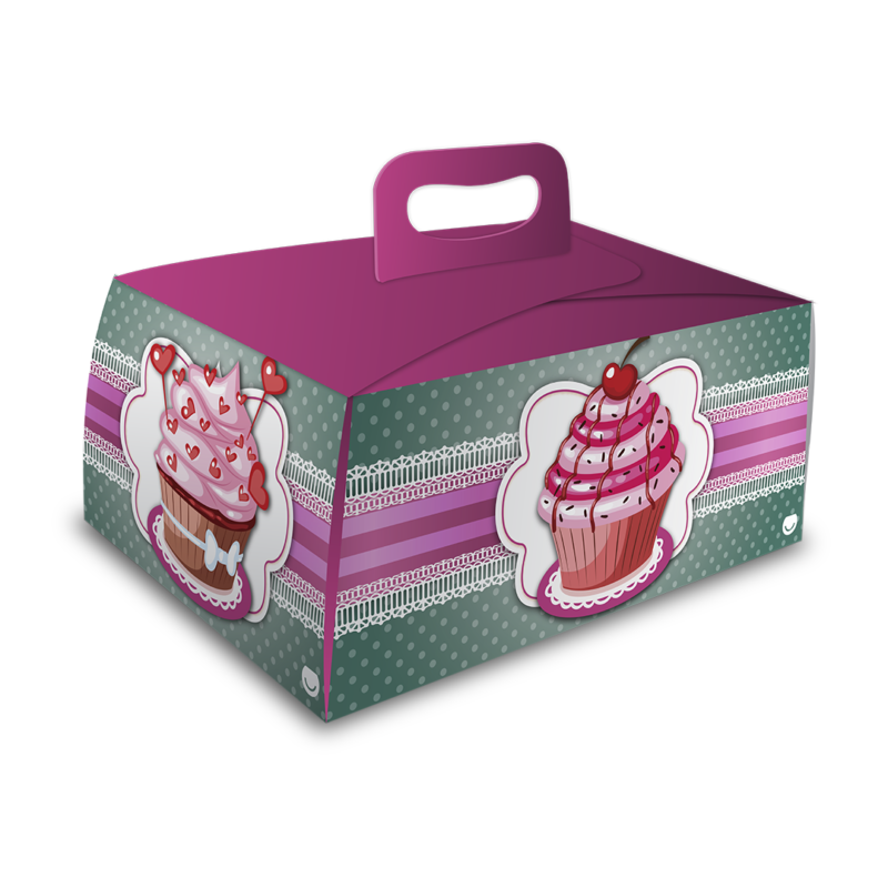 CupCake x6 Pink 16x10x23 (x50 uni)