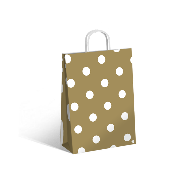 Bolsa White Dots 22x10x30